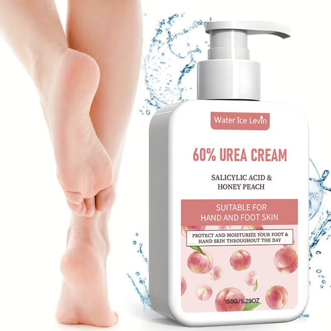 60% 우레아크림 살리실산 허니 피치 핸드 앤 풋크림 고보습 각질케어, 150g, 1개, 1개입
