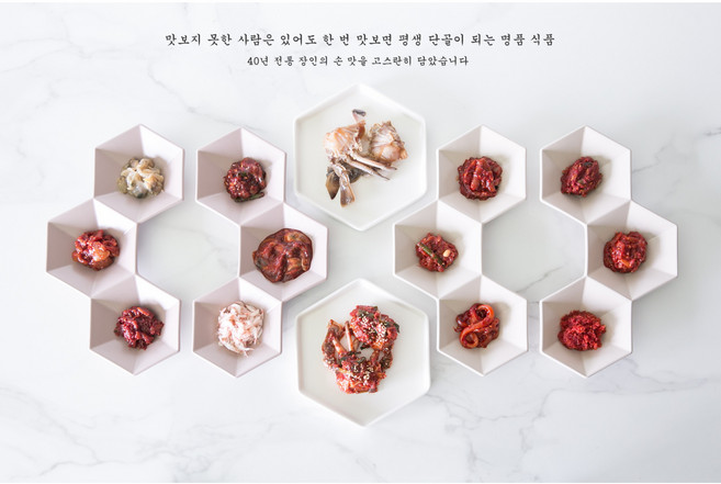 모두가 젓갈 200g 모음 낙지 오징어 어리굴 가리비 꼴뚜기 비빔낙지 비빔오징어 청어알 비빔명란 바지락, 1개