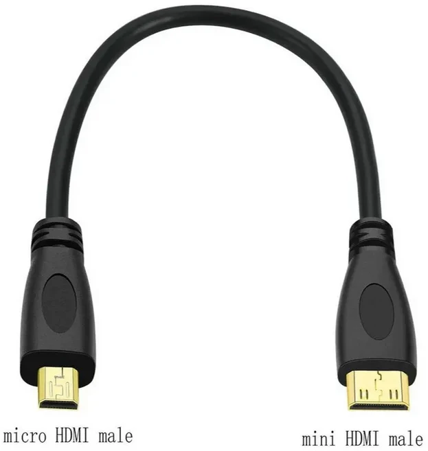 마이크로 HDMI 미니 HDMI-마이크로 호환 연결 케이블 HD 비디오 변환 0.3m 1m 1.8m, 03 1미터, 01 검정색