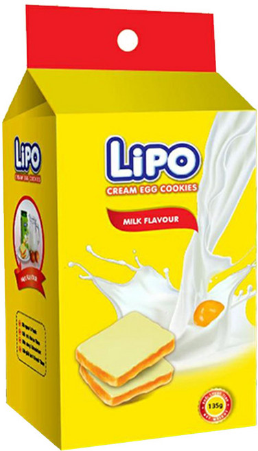 LIPO 리포 에그 크림 쿠키 계란 과자, 1개, 135g