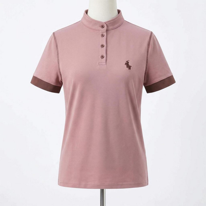 Polo領上衣女 小馬刺繡短袖POLO衫