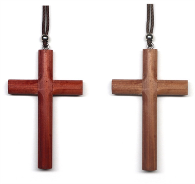향나무십자가목걸이 - 월넛 체리, 1개