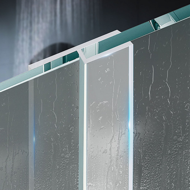 마녀생활 8mm 샤워부스 유리문 물막이 쫄대 길이 220cm, 반투명, 1개