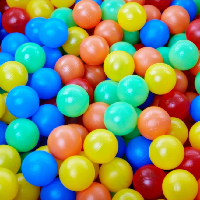 유아동마루 아기볼풀공 5.8cm 혼합 색상 100P/200P 국산 KC인증, 오색공100P, 1개