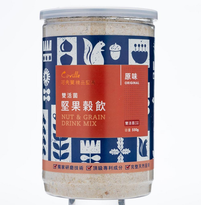 可夫萊 雙活菌堅果飲-原味 550g, 2個