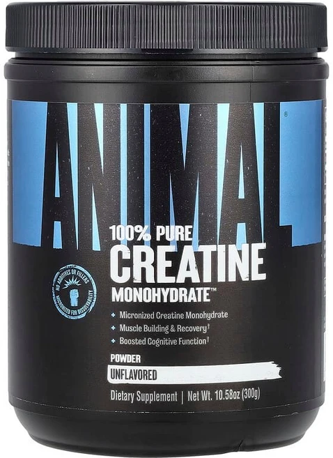 애니멀 100% Pure Creatine Mono하이드레이트 파우더 무맛, 300g - 쿠팡