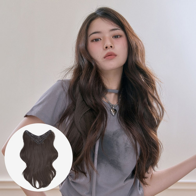 핑크에이지 라이트반가발) 페어리 펌 지젤 (55cm), 1개, BB4#쿨브라운