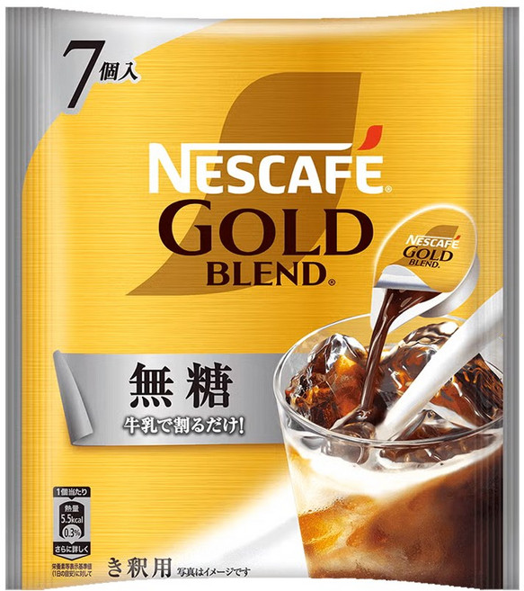 네스카페 일본 포션커피 골드블렌드 무설탕 커피 무당 7개입, 11g, 1개