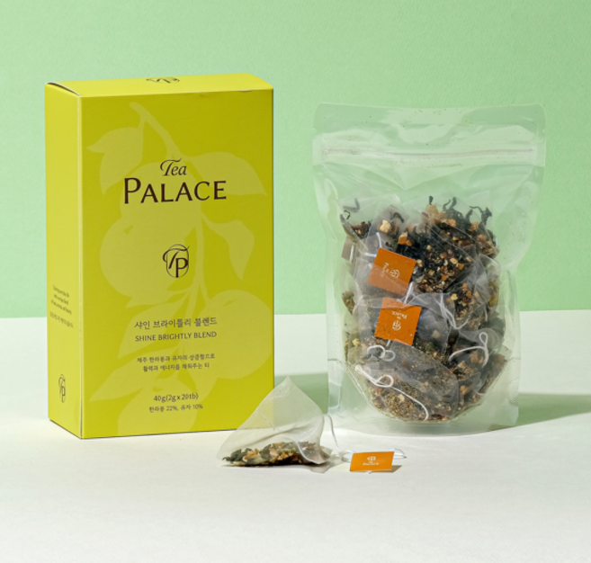 [티팰리스] 샤인브라이틀리 제주녹차 한라봉 허브차 블렌드티 차명인의 7데일리티 20티백, 1개, 20개입, 2g