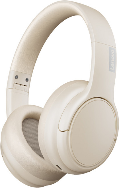 레노버 TH20 게이밍 무선 블루투스 5.3 접이식 스포츠 헤드폰, 03 Beige, Beige