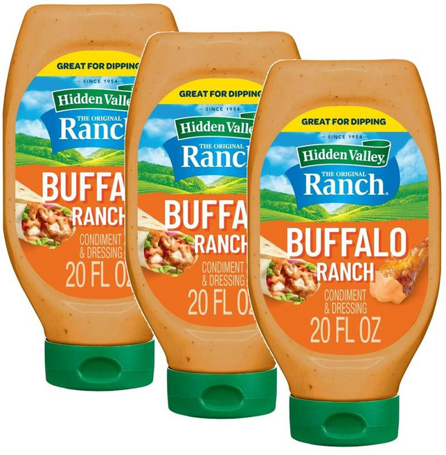 히든벨리 버팔로 랜치 소스 토핑 앤 드레싱 Hidden Valley Buffalo Ranch, 3개, 591ml
