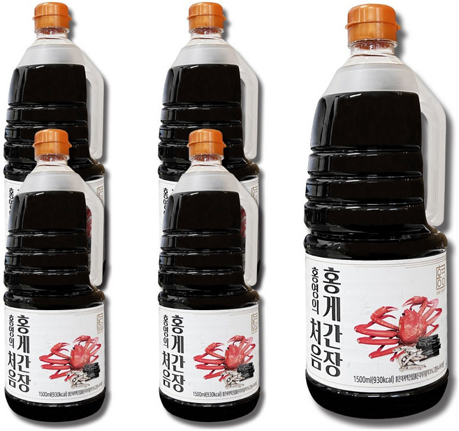 홍영의 처음 홍게간장1.5L, 1.5L, 5개