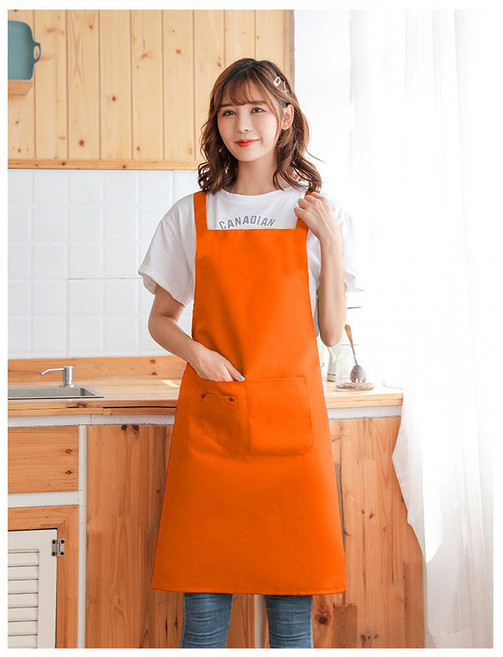 오가닉라이프 생활방수 앞치마 모음 H형 빅사이즈 X형 엉덩이 덮는 가벼운 업소용 앞치마, 생활방수 앞치마 (H형 오렌지무상표), 1개