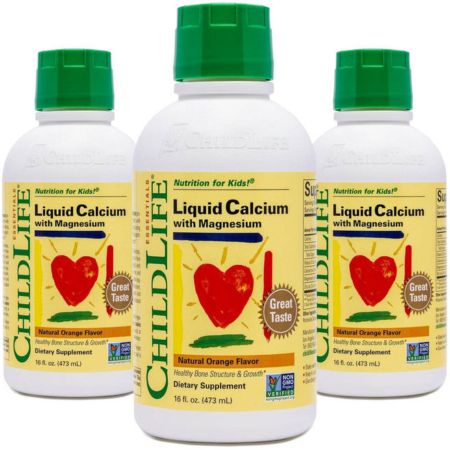 차일드라이프 액상 칼슘 마그네슘, 473ml, 3개