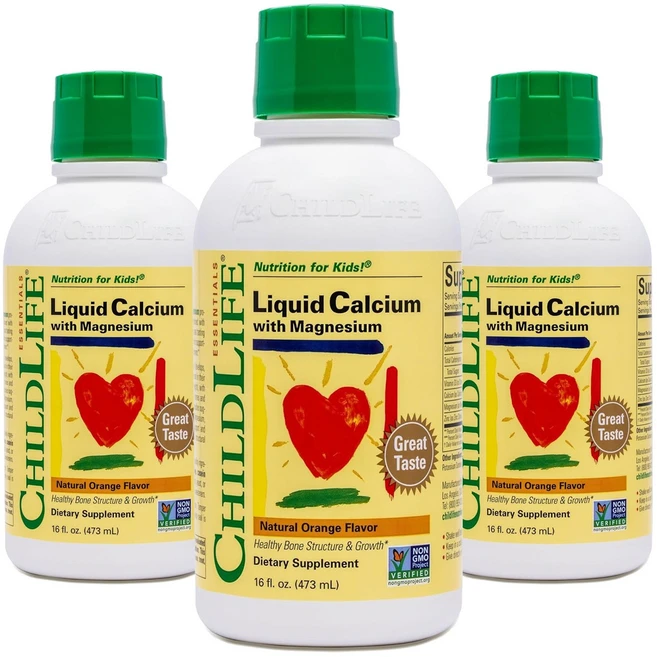 차일드라이프 액상 칼슘 마그네슘, 473ml, 3개 - 쿠팡