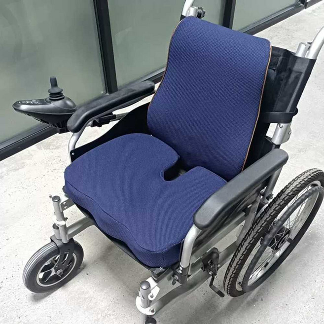 휠체어 등받이 거치대 통풍 등쿠션 허리쿠션 목 받침, 1개