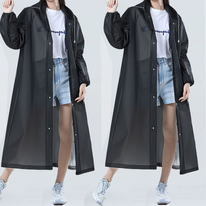 밀크린 성인 우비 워터밤 프리미엄 비옷 1+1 레인코트 일회용 다회용 2종 세트