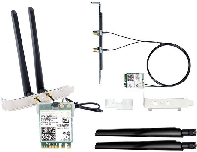 REKONG AX210 Wi-Fi 6E M.2 2230 NGFF 미니 데스크탑 키트 어댑터 6GHz BT5.2 무선 PC 802.11ax 5400Mbps 2.4Ghz 5Ghz, 1개
