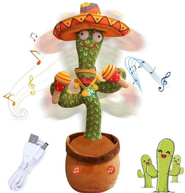 [병행 수입품] 춤추는 선인장 장난감 노래하는 선인장 아기 봉제 인형
