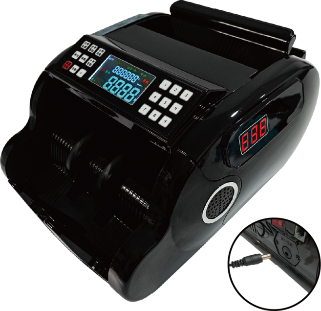 AI-688+ 充電款 點鈔機, 1個, AI-688+(電線+車充+外顯+防塵套)