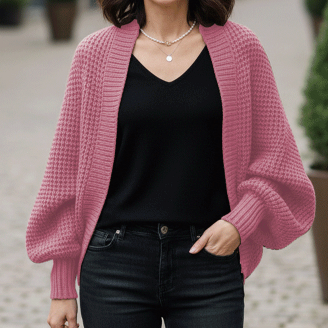 플라카 여성 루즈핏 오픈 하찌 니트 숄 볼레로 가디건