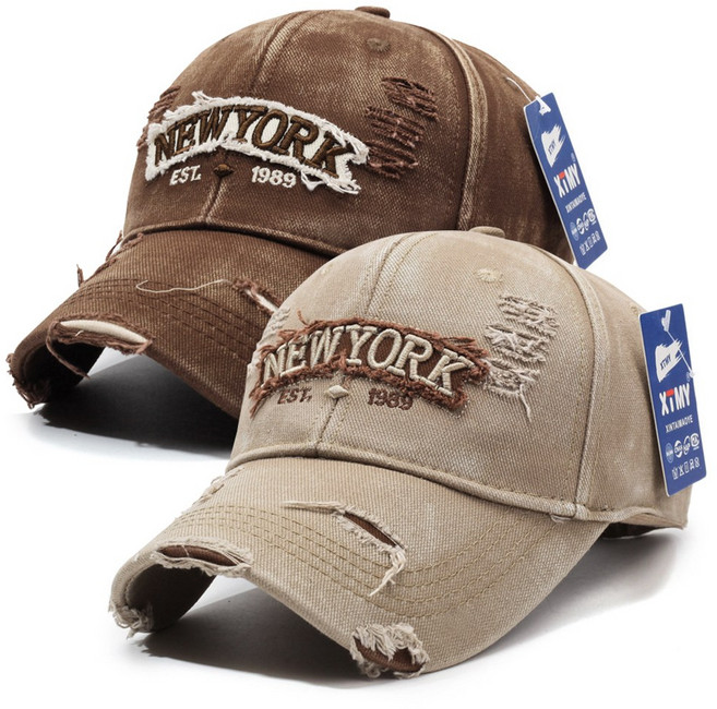 나인벨로 1+1 워싱 뉴욕 볼캡 빈티지 자수 감성 모자