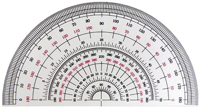 제도용 반원 분도기 15cm 1개 전문가용 정밀 각도 측정 도구