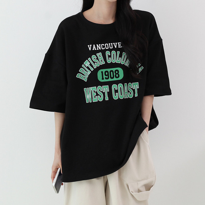 루나샵 벤쿠버박스 반팔 오버핏 티셔츠