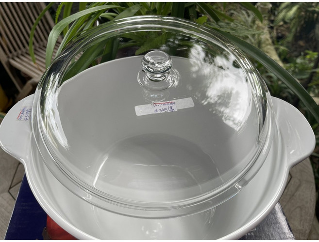樂美雅 Luminarc 法國湯鍋 2L, 白色鍋身+透明鍋蓋, 1個, 21cm