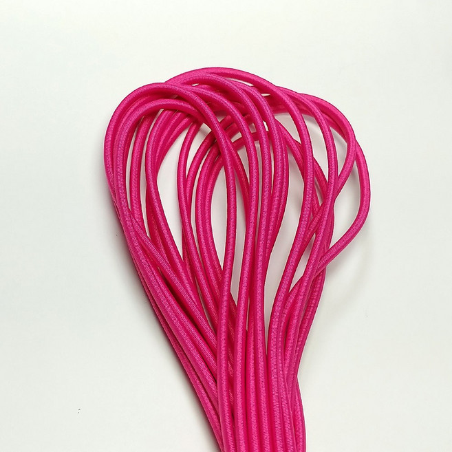 고무줄 텐트고무줄 굵은고무줄 탄성끈 탄성고무줄 폴대고무줄, 약2mm펀치핑크
