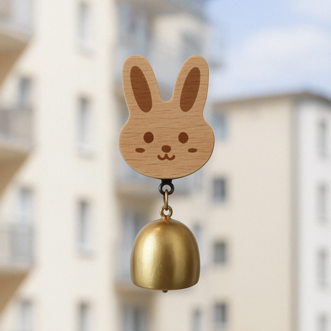 모드니쓰 현관 현관문 풍경종, 토끼얼굴