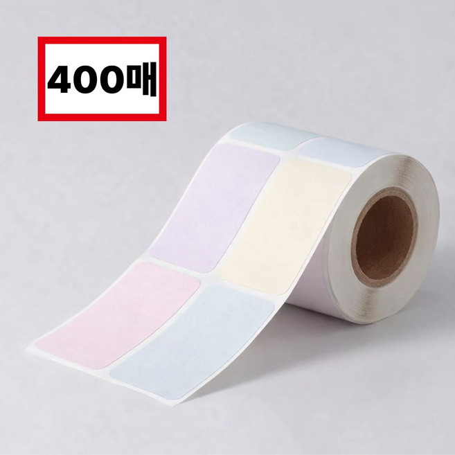 감동 라벨 네임스티커 견출지 롤타입 파스텔 400매, 1개, 1개입, 믹스