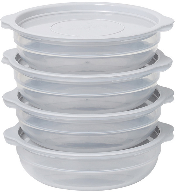 심플 쿡앤밥 전자렌지 용기 스카이블루 450ml, 4개, 연그레이