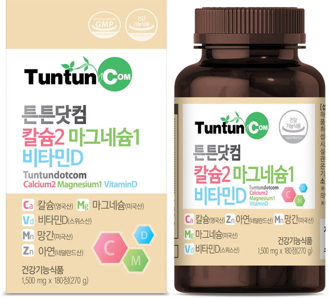 튼튼닷컴 칼슘마그네슘비타민D [6개월분] - 1500 mg x 180 정, 180정, 1개