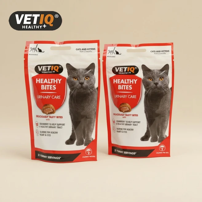 엠씨 VETIQ 벳아이큐 헬시바이트 고양이 영양간식, 유리너리, 2개 - 쿠팡