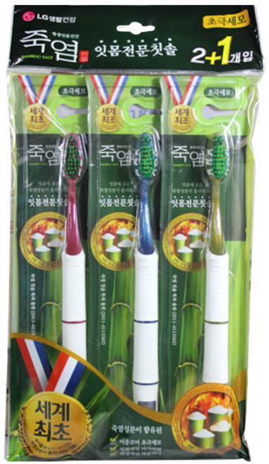 죽염 잇몸전문 초극세모칫솔 2+1, 3개