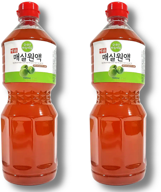 예가촌 업소용 매실원액 100% 국내산 매실청원액 매실액기스 매실청, 1.8L, 2개