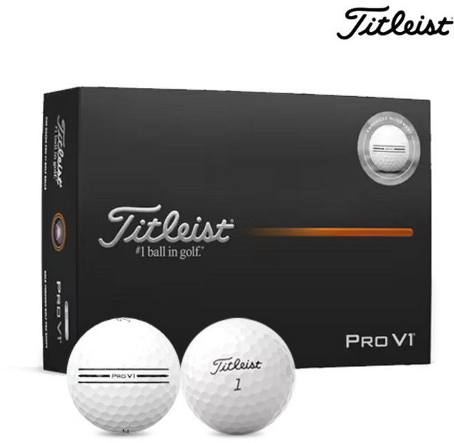 타이틀리스트 2025 Pro V1 Pro V1x 얼라인먼트 골프공 3피스 아쿠쉬네트코리아 정품, V1 얼라인먼트 화이트, 12개입, 1개