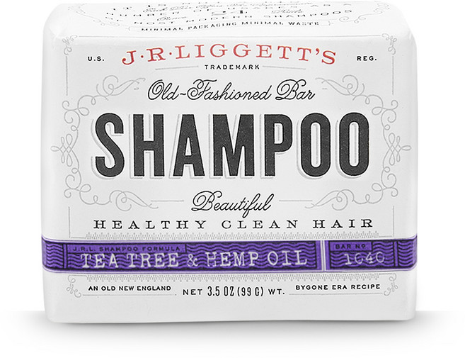 J.R.LIGGETT`S 제이알리겟 티트리&헴프씨드오일 포뮬라 샴푸바 99g, 1개