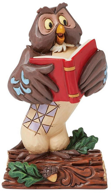Enesco Jim Shore의 디즈니 전통 컬렉션 곰돌이 푸 올빼미 책 미니어처 피규어 - 스톤 레진 핸드 페인팅 수집용 클래식 미니 홈 데코 조각상 8.9cm(3.5인치), Enesco Jim Shore의 디즈니 전통 컬렉션 곰
