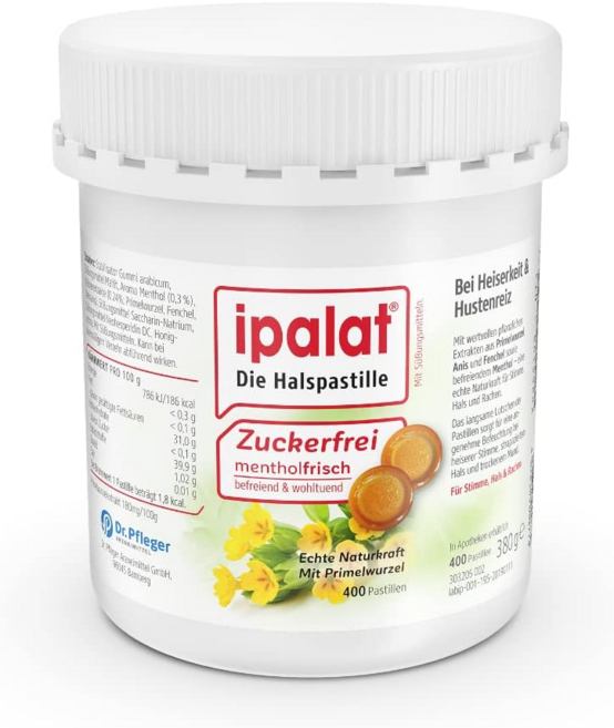 독일 이팔라트 Ipalat 무설탕 목캔디 400개 천연, 1개, 380g