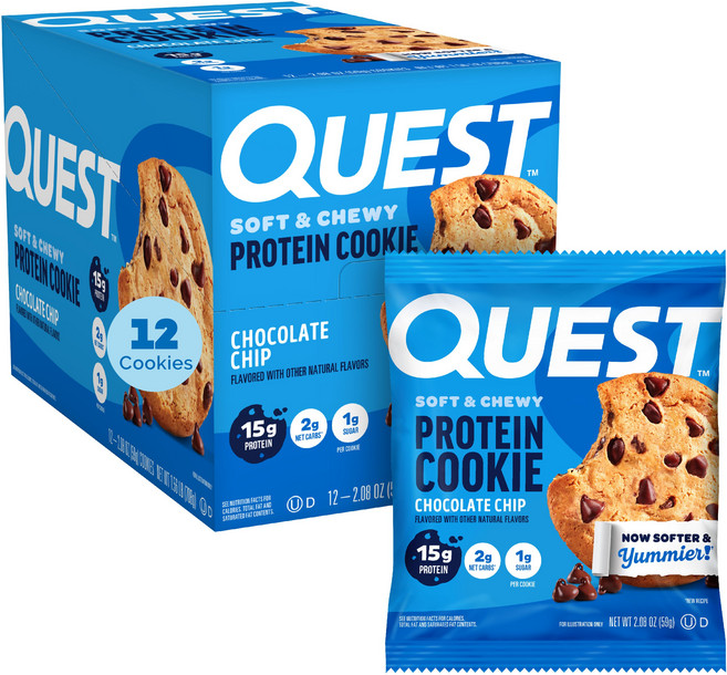 퀘스트뉴트리션 Quest Nutrition 프로틴 쿠키, 59g, 12개
