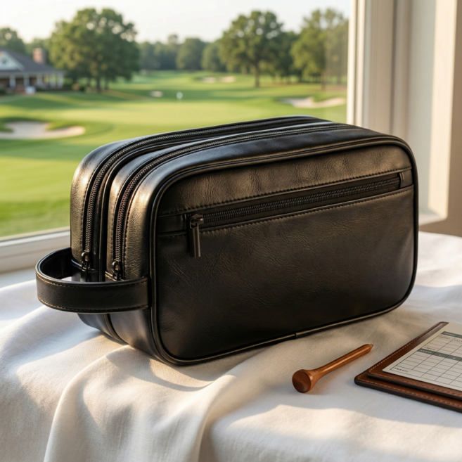 브레텐 3way 스트랩달린 골프 파우치 백, 1개, 블랙