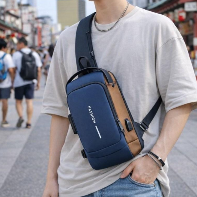 주니유디 여행용 크로스백 도난방지 해외여행 슬링백 가방 보조 가방 방수 힙색 유럽여행