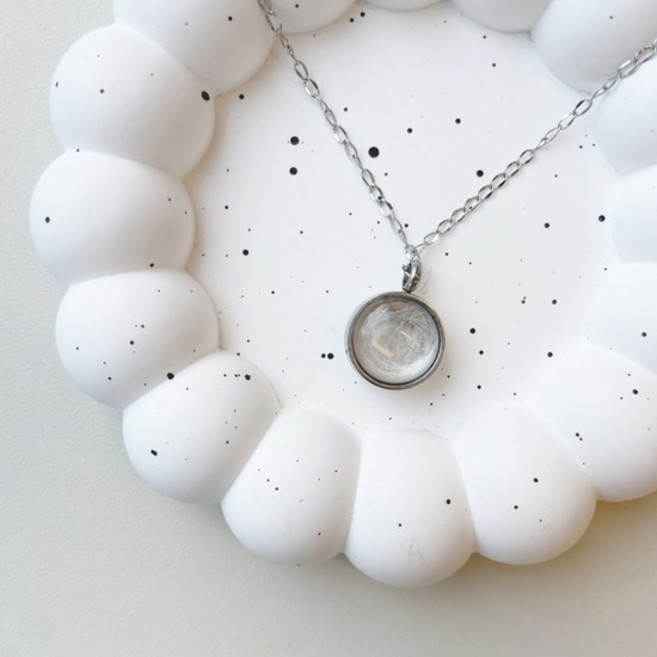 반려동물 강아지 털 목걸이 고양이 털 수염 반려견 유치 보관 메모리얼 추억 보관함, 17mm, 42cm, 1개