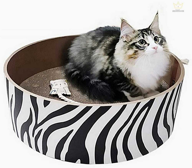 스크래쳐 띵가띵가 힐링타임 지브라 BIG 52cm 고양이 베드 캣용품