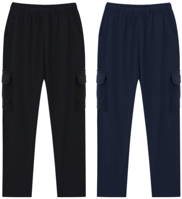 [1+1] 남녀공용 카고 올데이 스판 팬츠 SWZ18 밴딩 트레이닝 츄리닝 바지 남여공용 봄 가을 긴바지 포켓바지 작업복