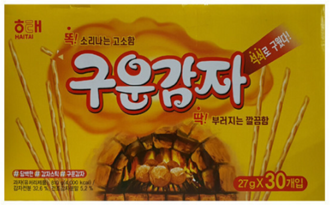 해태제과 구운감자, 30개, 27g