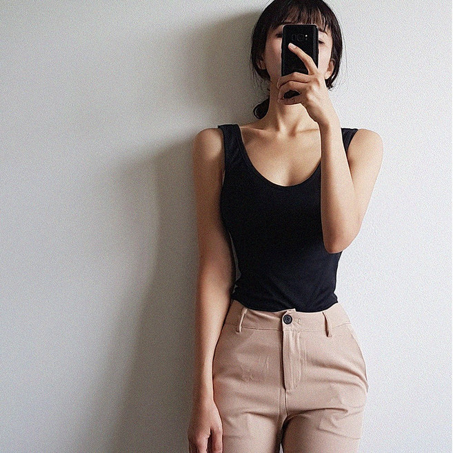 나날샵]롱나시 빅사이즈여성의류 박시핏 루즈핏 나시 요가복 롱티 홈웨어 여름나시 여름티 크롭나시 시스루 비치웨어 필라테스 끈나시 반팔티 티셔츠 오버핏 빅사이즈티셔츠