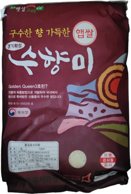 25년산 햅쌀 쌀가족 수향미 10kg 쌀 골든퀸 3호 누룽지 향 당일도정 (상등급), 상등급, 1개